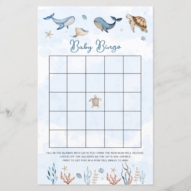 Sous la mer Baby Bingo Jeu (Devant)