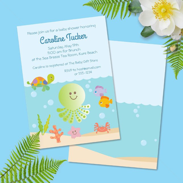 Sous la mer Baby Boy Shower Invitations (Créateur téléchargé)