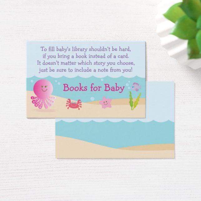 Sous la mer Baby Girl Shower Apportez une carte de (Bureau)