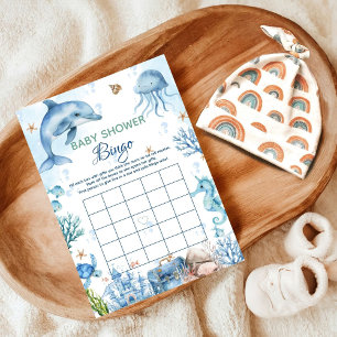 Sous la mer Baby shower bingo jeu de baby shower 