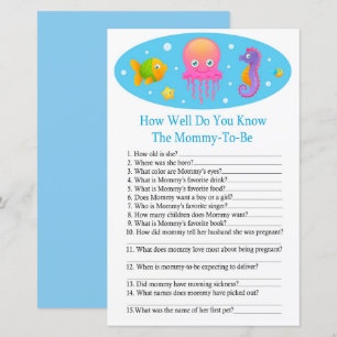 Sous la mer Comme vous connaissez bien baby shower