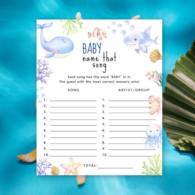 Sous la mer Devinez cette chanson jeu de baby show (Créateur téléchargé)