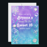 Sous la mer douce 16 anniversaire invitation fête<br><div class="desc">Sous la mer douce invitation de fête de 16 ans. Cela peut être customisé pour n'importe quel événement.</div>