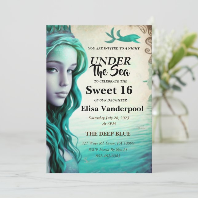 Sous la mer douce 16 Invitation (Debout devant)