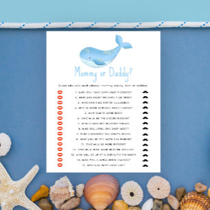 Sous la mer - jeu de baby shower maman ou papa