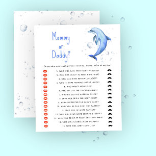 Sous la mer - jeu de baby shower maman ou papa