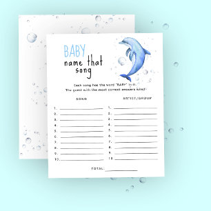 Sous la mer - jeu de baby shower pour deviner le n