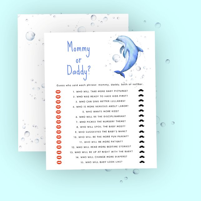 Sous la mer - jeu de baby shower pour maman ou pap (Créateur téléchargé)