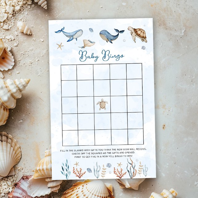 Sous la mer Jeu de Bingo pour bébé (Créateur téléchargé)
