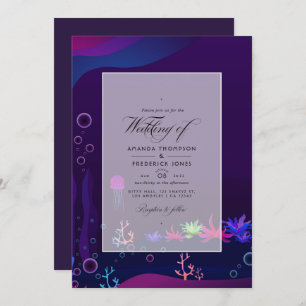 Sous la mer Mariage nautique Invitation photo