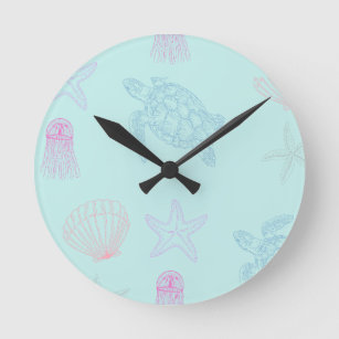 Sous la mer - Tortue - Jellyfish - Horloge des coq