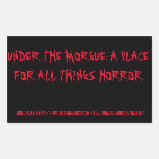 Sous La Morgue Stickers Noir/Rouge (Devant)