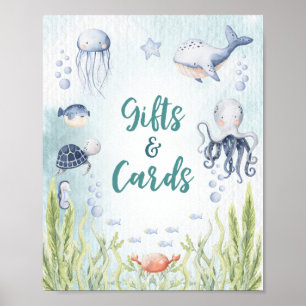Sous La Poster Cadeaux/Cartes Baby showers De Mer