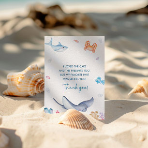 Sous le Carte de remerciements de fête d'anniversa