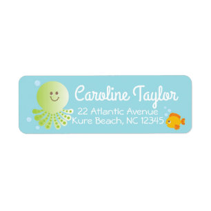 Sous le Étiquette de adresse du Baby shower marin