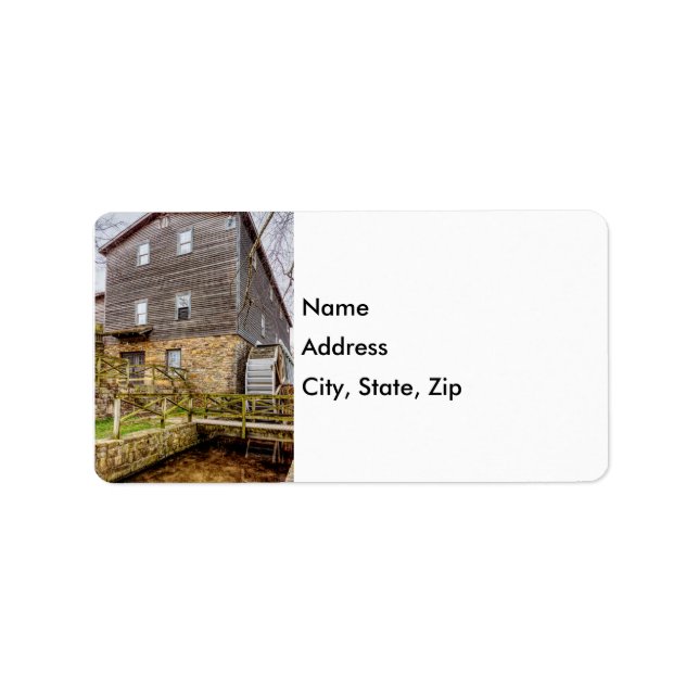 Sous le Étiquette de adresse Edwards Mill (Devant)