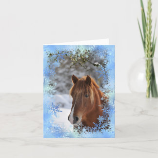 Sous le gui, carte de cheval
