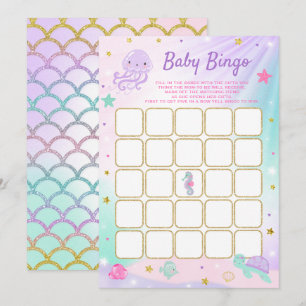 Sous le jeu de carte de bingo-test de baby shower