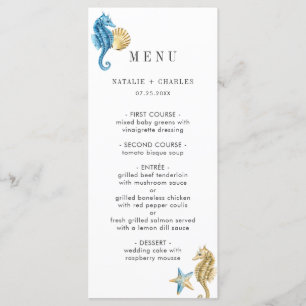 Sous le menu Sea Blue Gold Mariage