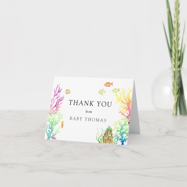 Sous le Merci du Baby shower marin (Devant)