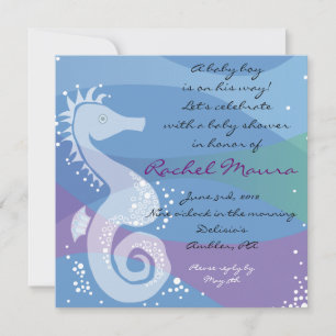 Sous l'eau de mer Baby Boy Shower Invitation
