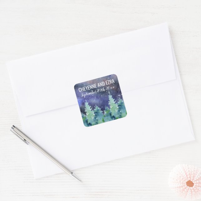 Sous Les Étoiles Mariage Faveur Stickers (Enveloppe)