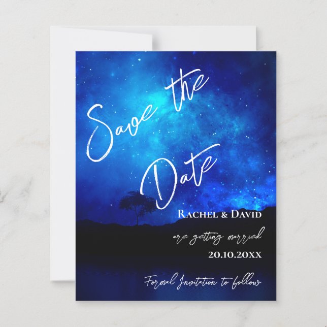 Sous les étoiles Night Sky Wedding Enregistrer la  (Devant)
