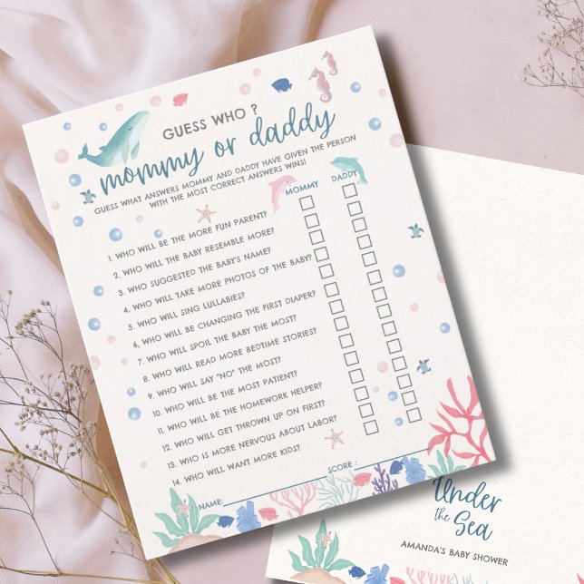 Sous les jeux de Baby shower pour papa ou maman de (Créateur téléchargé)