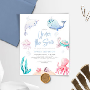 Sous l'invitation du Baby shower marin