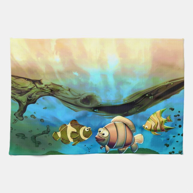 Sous-marin 20 serviettes de cuisine (Horizontal)