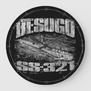 Sous-marin Besugo Round (Grand) Acrylique Horloge