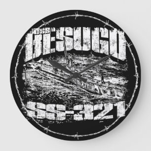 Sous-marin Besugo Round (Grand) Acrylique Horloge