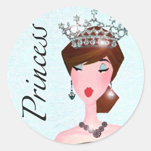 Sous un Tiara I Stand / Princess stickers (Devant)