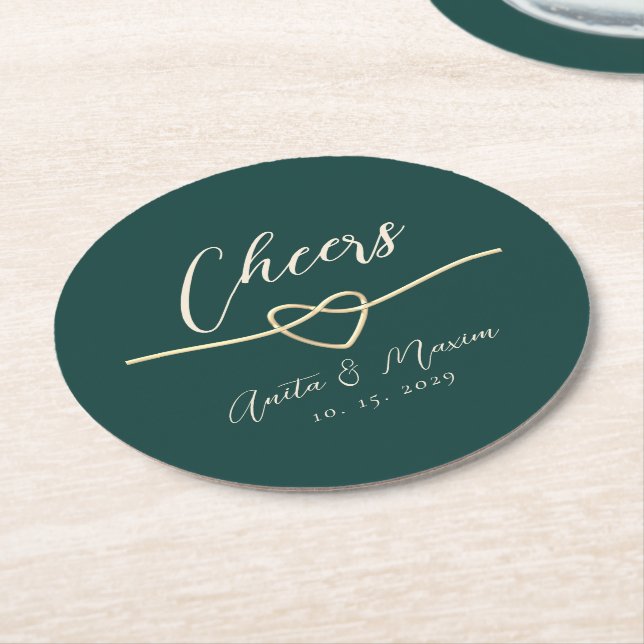 Sous-verre de mariage Tchin (Incliné)