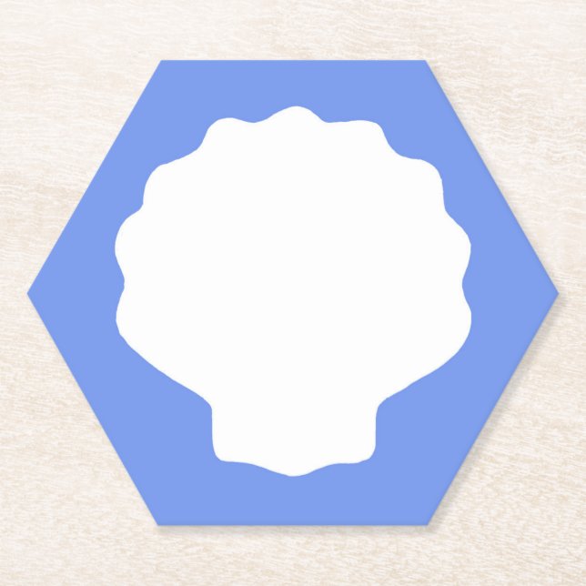 Sous-verre en papier Blue Pearl (Devant)