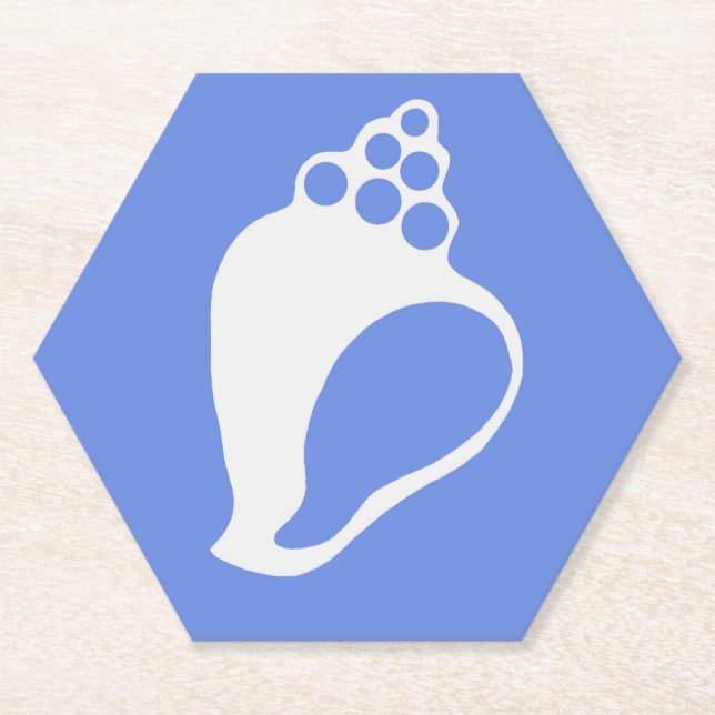 Sous-verre en papier Blue Shell (Devant)