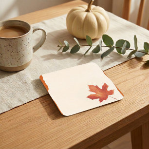 Sous-verre en papier de Thanksgiving à feuille d'é