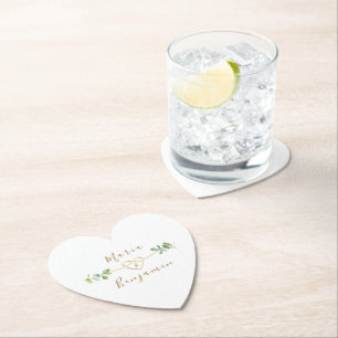 Sous-verre en papier Eucalyptus pour mariage