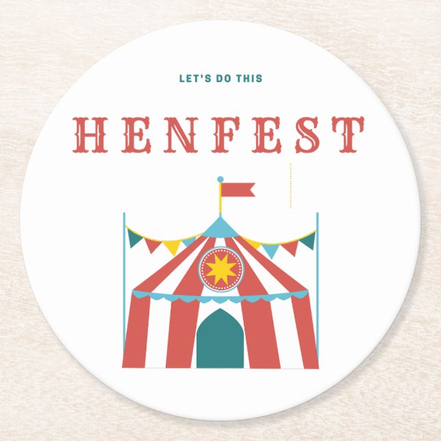 Sous-verre en papier Hen Fest (Devant)
