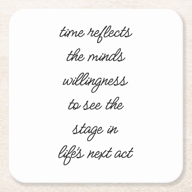 Sous-verre en papier Le prochain acte de la vie (Devant)