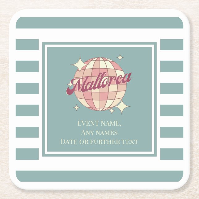 Sous-verre en papier Mallorca Espagne fête événeme (Devant)