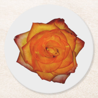 Sous-verre en papier rose orange brûlé