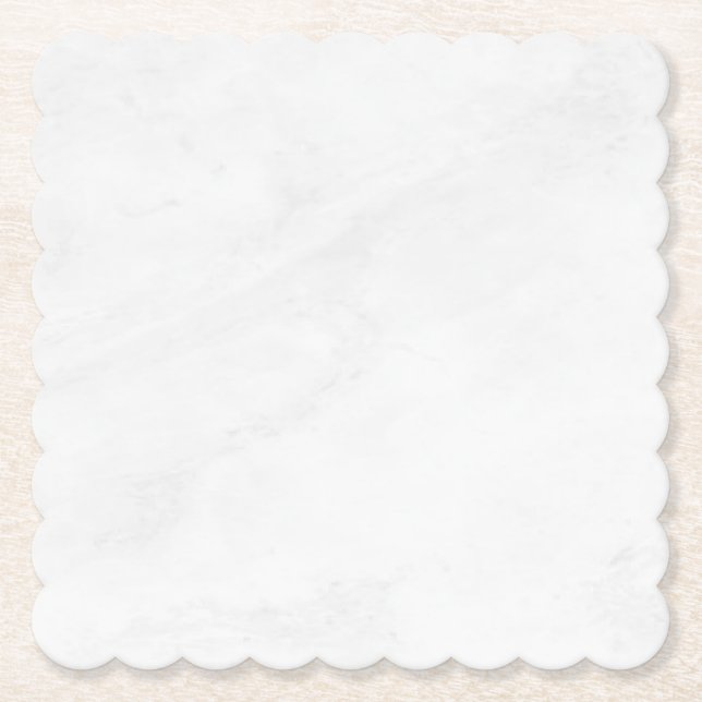 Sous-verre en papier rustique en marbre blanc simp (Devant)