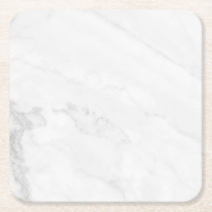 Sous-verre en papier rustique en marbre blanc simp