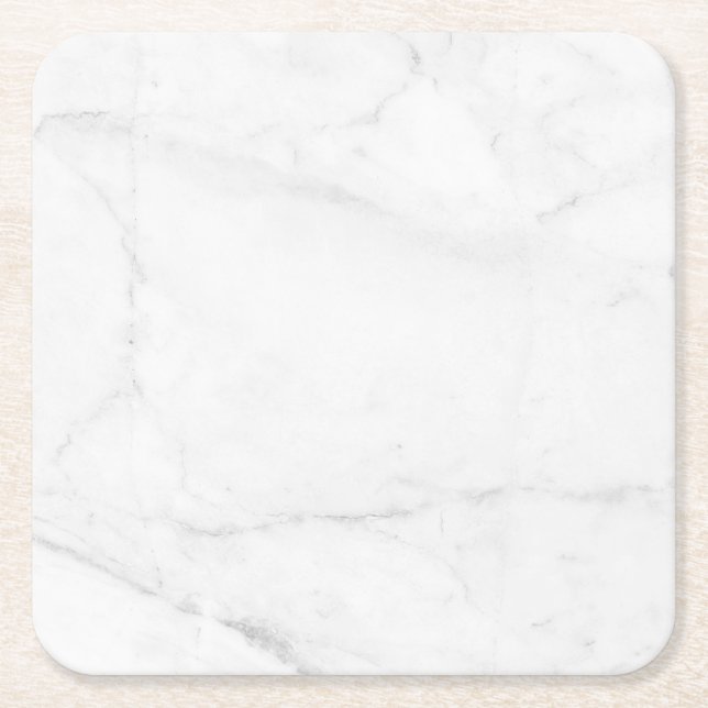 Sous-verre en papier rustique en marbre blanc simp (Devant)