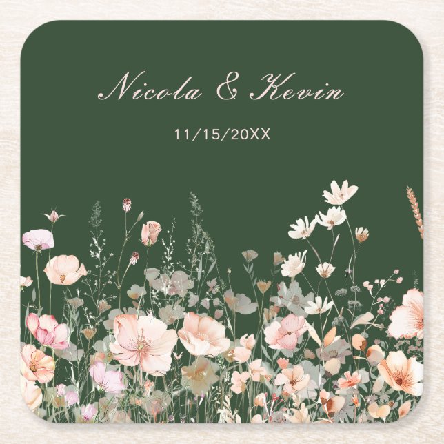 Sous-verre floral de printemps Fleur sauvage (Devant)