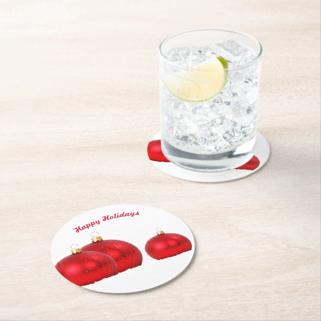 Sous-verre Joyeuses Fêtes (En situation)