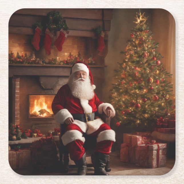 Sous-verre Joyeux Noël – Fêtes de fin d'année (Devant)