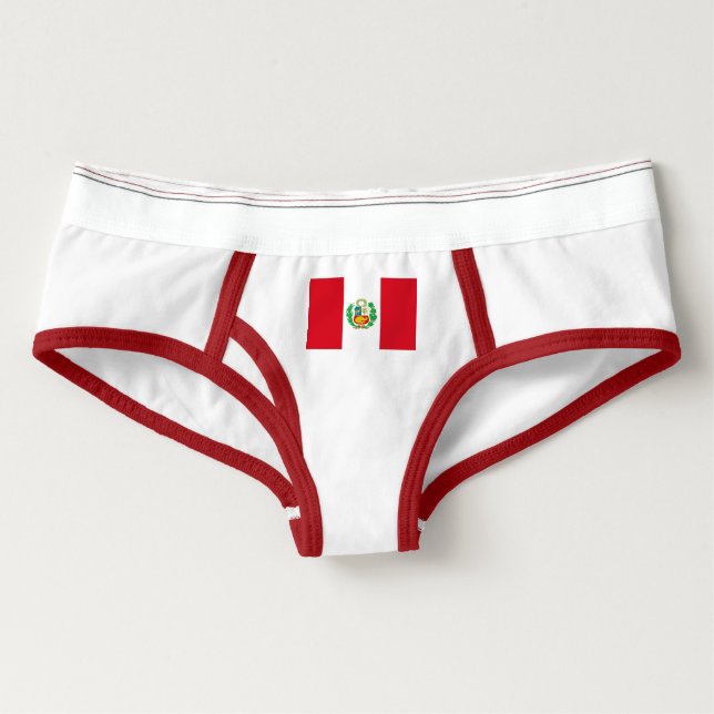 Sous-vêtements femmes Spandex avec drapeau du Péro (Devant)