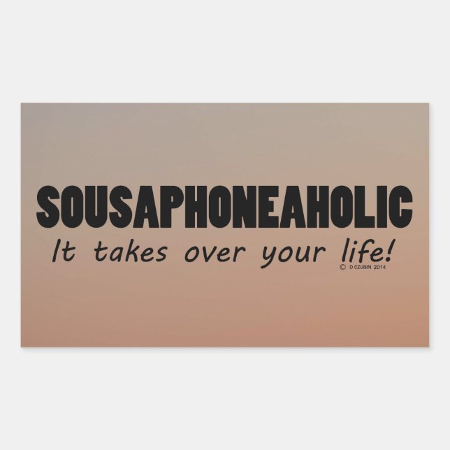 Sousaphoneaholic Life Sticker rectangulaire (Devant)